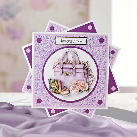 Katy Sue Designs Die Cut Decoupage - Lavender Luxe Glamour (pack of 3)