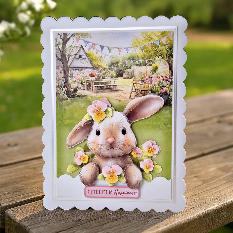 Katy Sue Designs Die Cut Decoupage – Bunny Kisses & Fluffy Tails (Pack of 8)