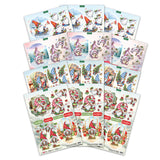 Katy Sue Designs Die Cut Decoupage – Christmas Gnomes (Pack of 12)
