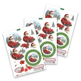 Katy Sue Designs Die Cut Decoupage – Santa Comes to Town (Pack of 3)