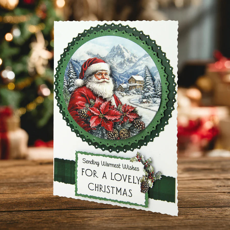 Katy Sue Designs Die Cut Decoupage – Santa Comes to Town (Pack of 3)