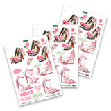 Katy Sue Designs Die Cut Decoupage – Stilettos in Bloom (pack of 3)