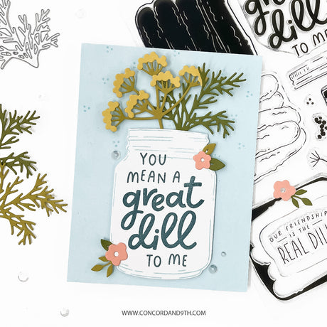 Concord & 9th Dill-ightful Stamp Set  (6 x 8) / Die Bundle