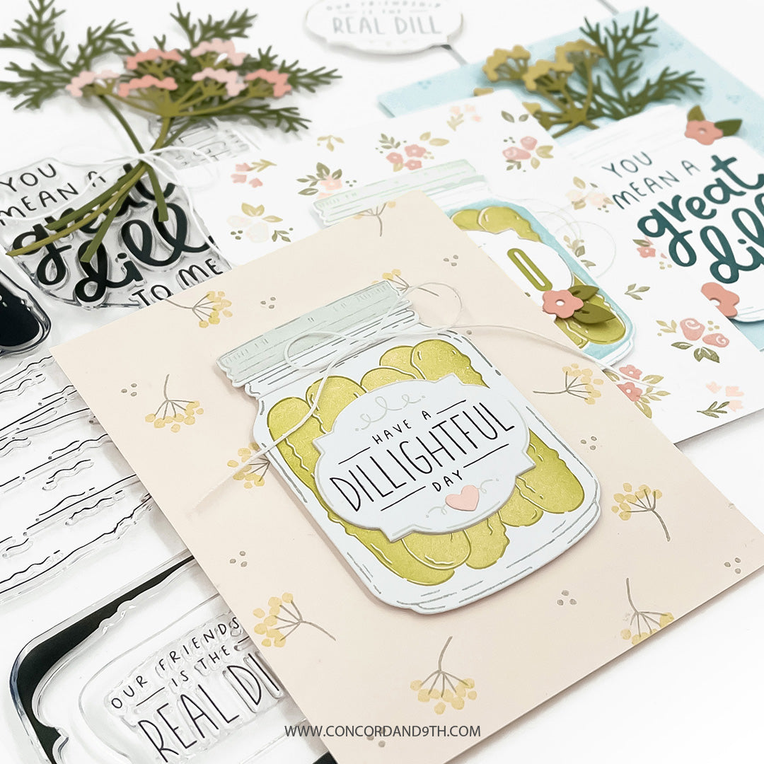 Concord & 9th Dill-ightful Stamp Set  (6 x 8) / Die Bundle