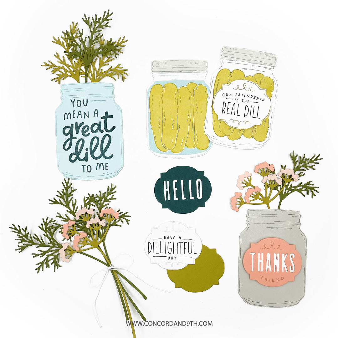 Concord & 9th Dill-ightful Stamp Set  (6 x 8) / Die Bundle
