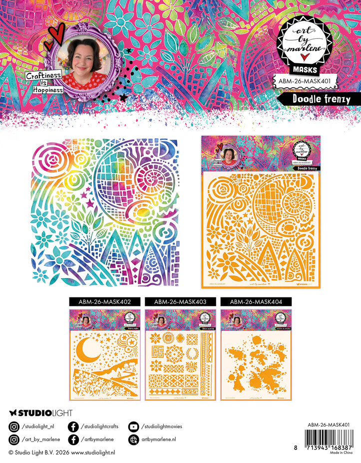 Studio Light Art By Marlene Mask Doodle Frenzy - ABM-26-MASK401