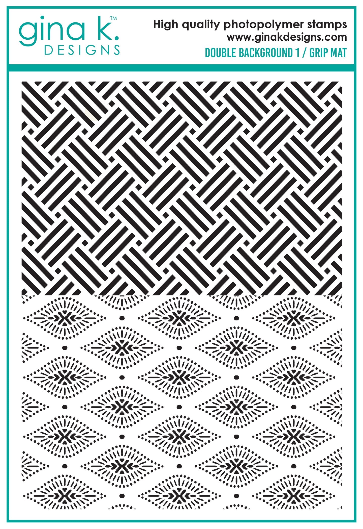 Gina K Designs STAMPS- Double Background 1/ Grip Mat