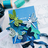 Pinkfresh Studio Dragonfly Floral Frame Coverplate Die & Stencil Bundle