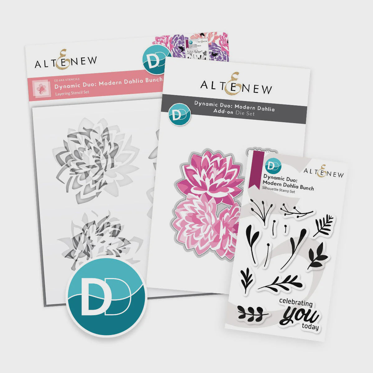 Altenew Dynamic Duo: Modern Dahlia & Add-on Die Bundle