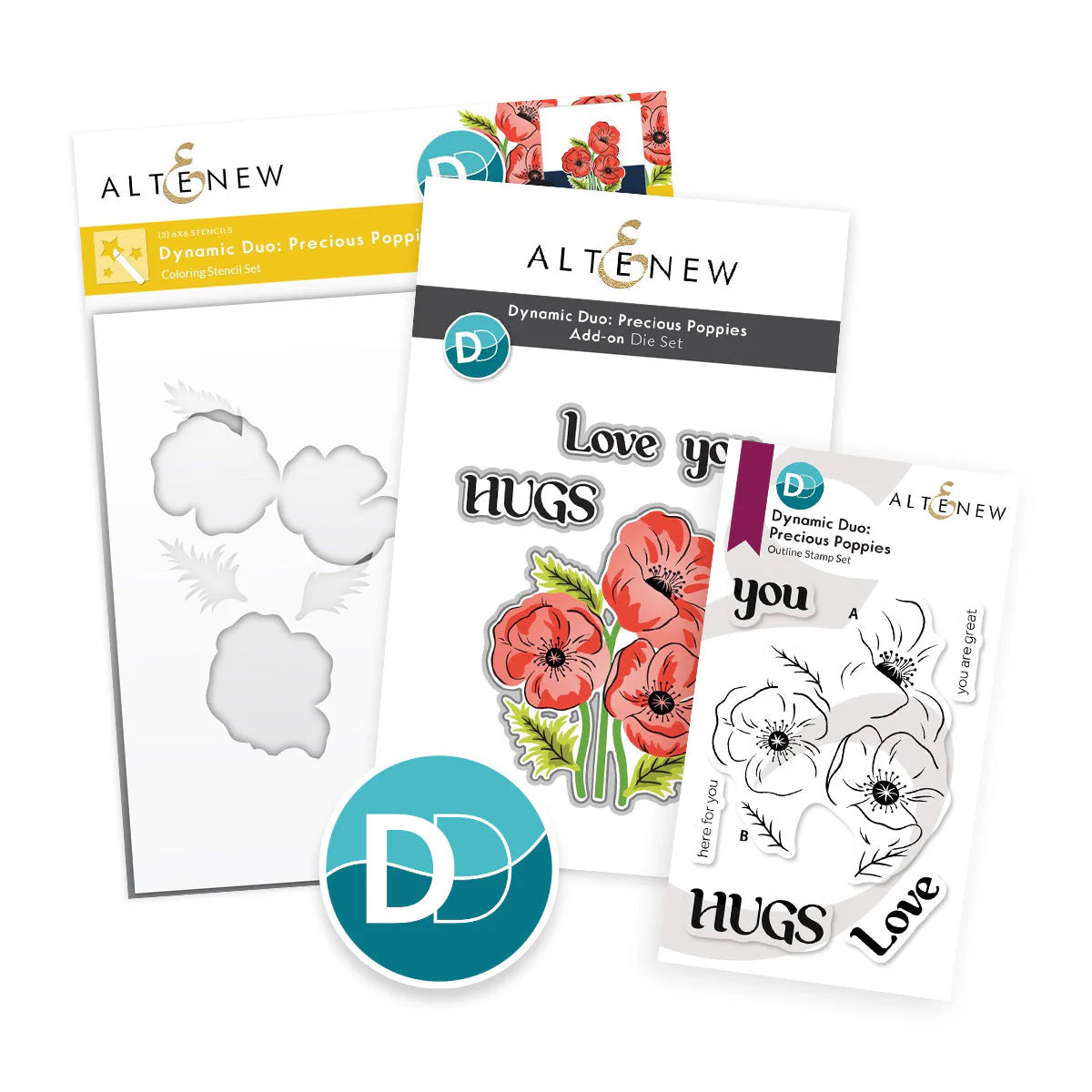 Altenew Dynamic Duo: Precious Poppies & Add-on Die Bundle