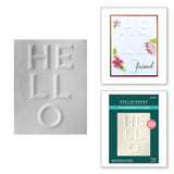 Spellbinders Beveled Hello A2 Cardfront 3D Embossing Folder from the Beveled Sentiment A2 Cardfront Collection