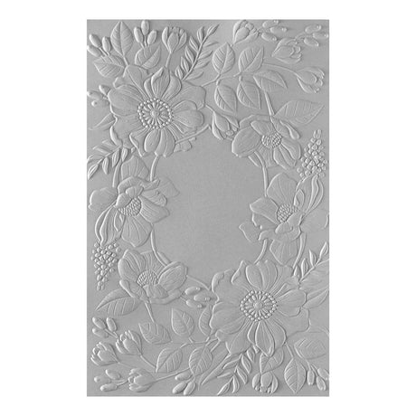 Spellbinders Fresh Picked Floral Frame 3D Embossing Folder from the Woodland Tales Collection