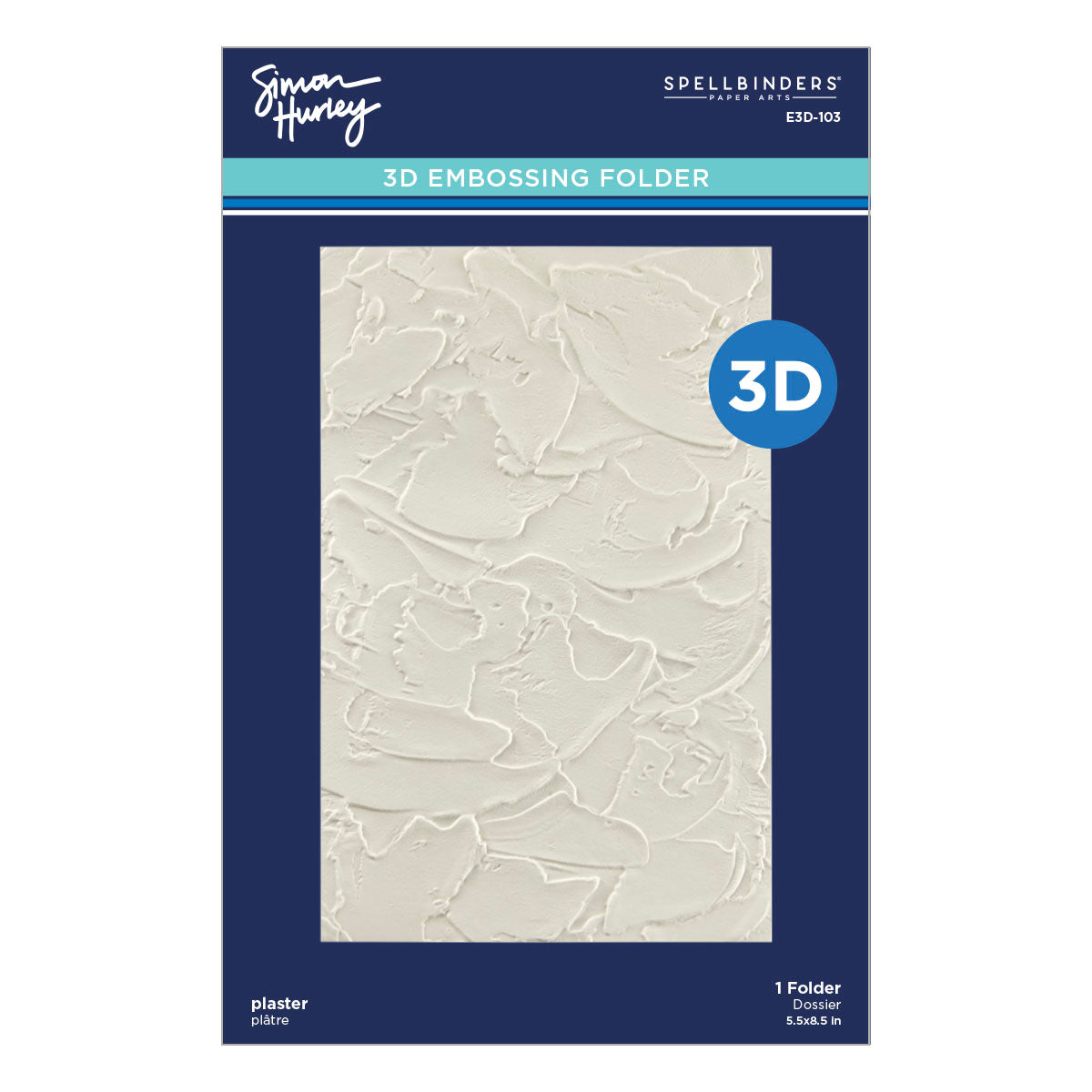 Spellbinders Plaster 3D Embossing Folder from the Birthday Bash Collection by Simon Hurley