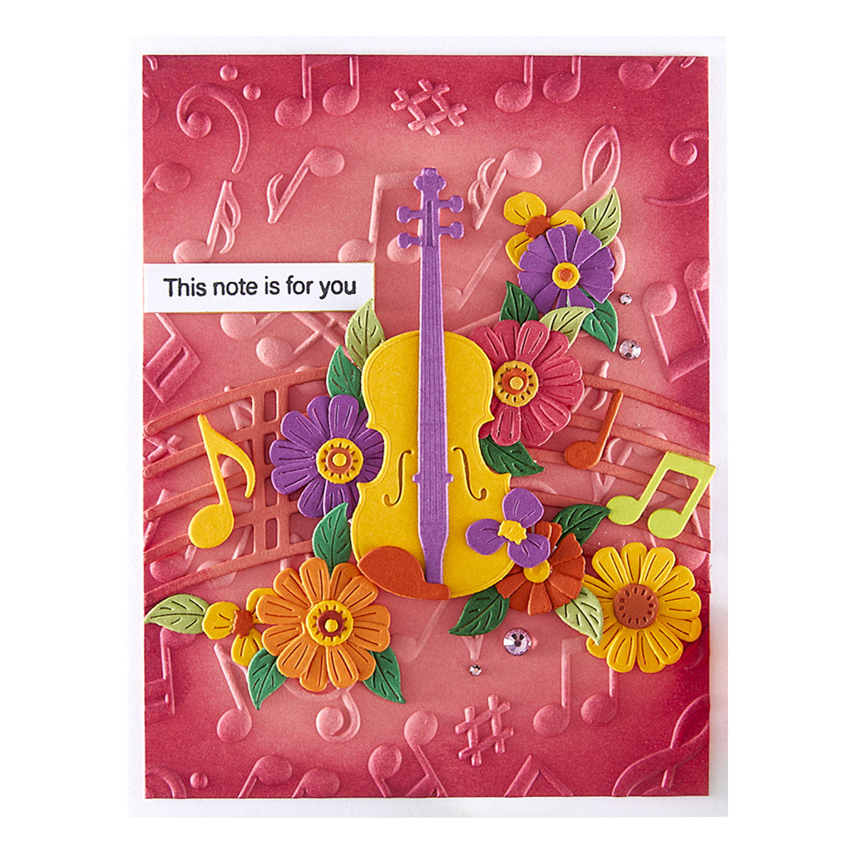 Spellbinders Musical Notes 3D Embossing Folder from the Bibi's Musical Notes Collection by Bibi Cameron