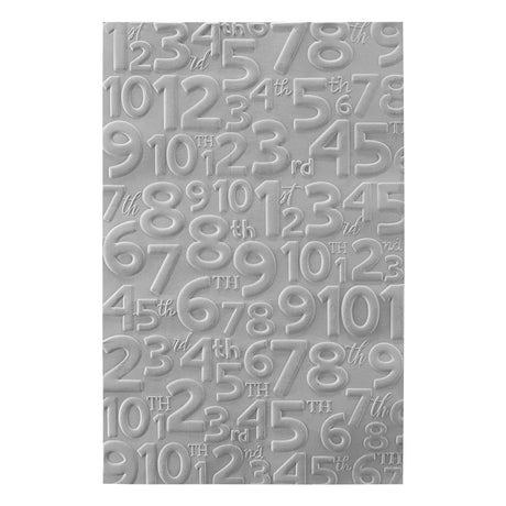 Spellbinders Classic Pooh Birthday Numbers 3D Embossing Folder from the Say Cheese Classic Pooh Birthday Collection