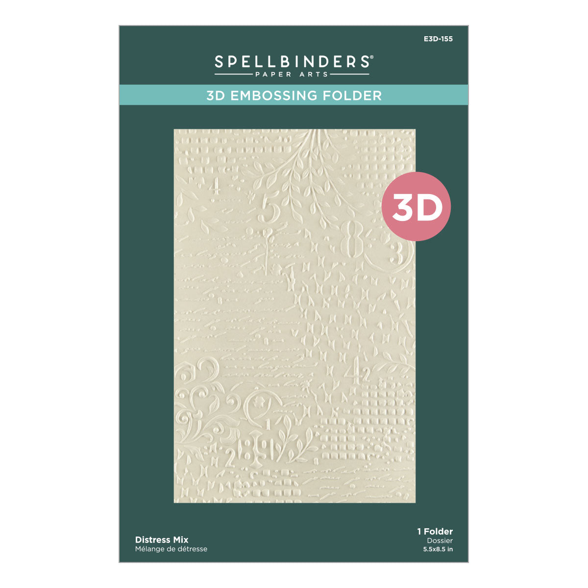 Spellbinders Distress Mix 3D Embossing Folder from the Beautifully Imperfect Collection
