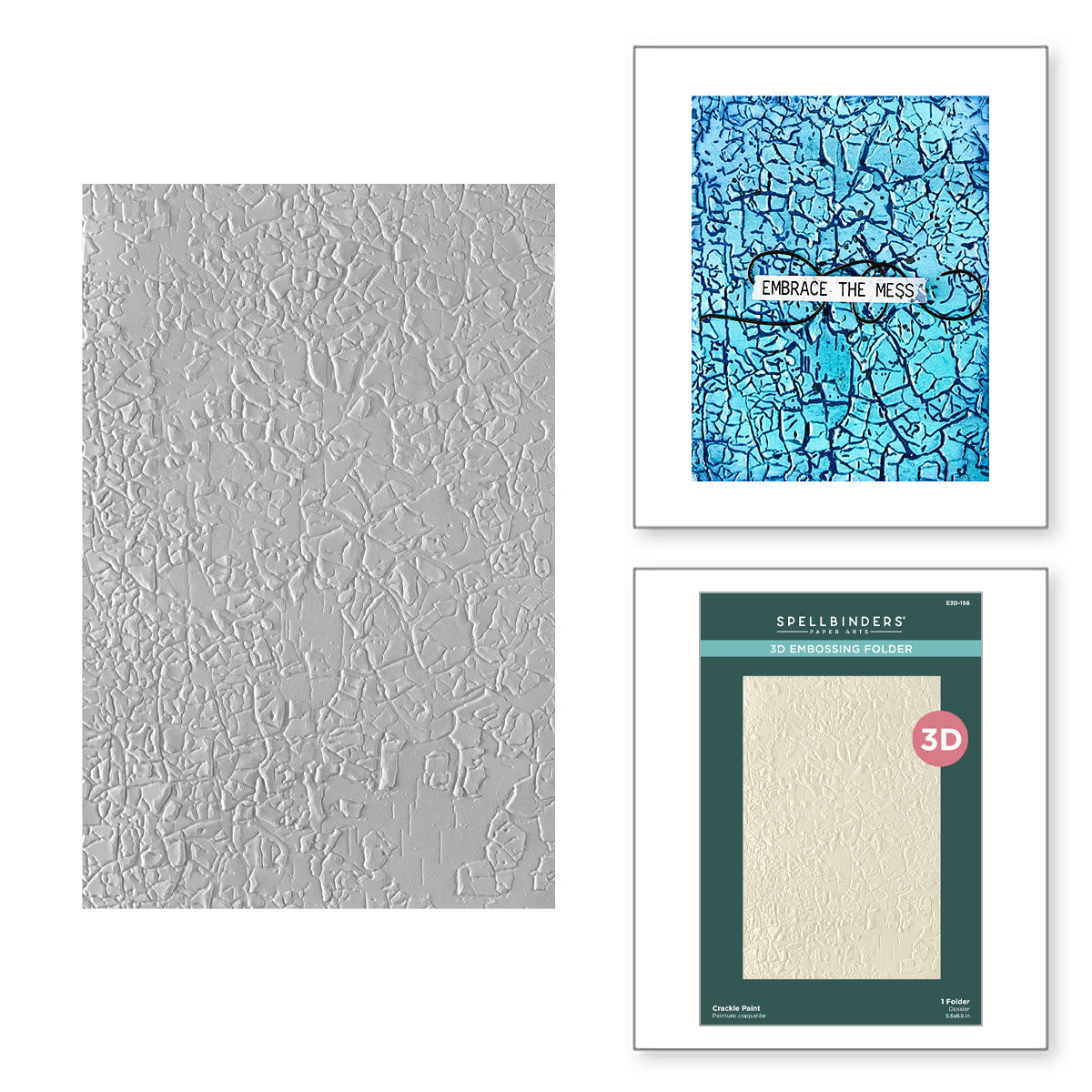 Spellbinders Crackle Paint 3D Embossing Folder from the Beautifully Imperfect Collection