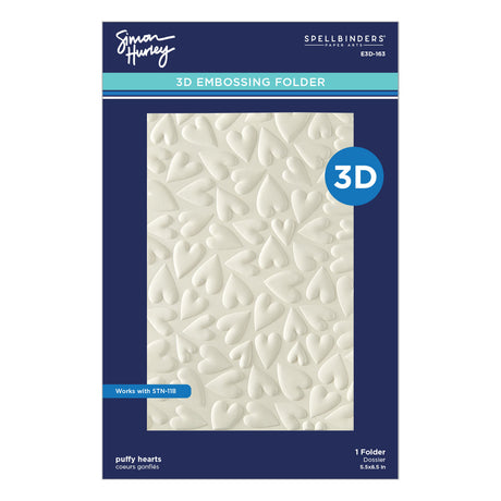 Spellbinders Puffy Hearts 3D Embossing Folder