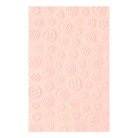 Spellbinders Haberdashery Buttons 3D Embossing Folder by Frank Garcia