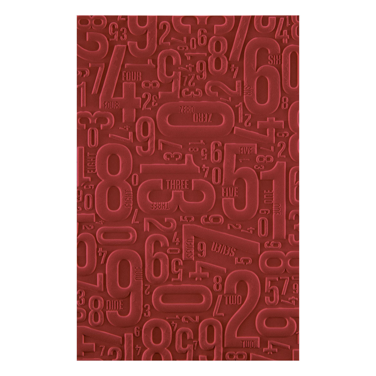 Spellbinders Number Field 3D Embossing Folder by Esther Glas - E3D-186