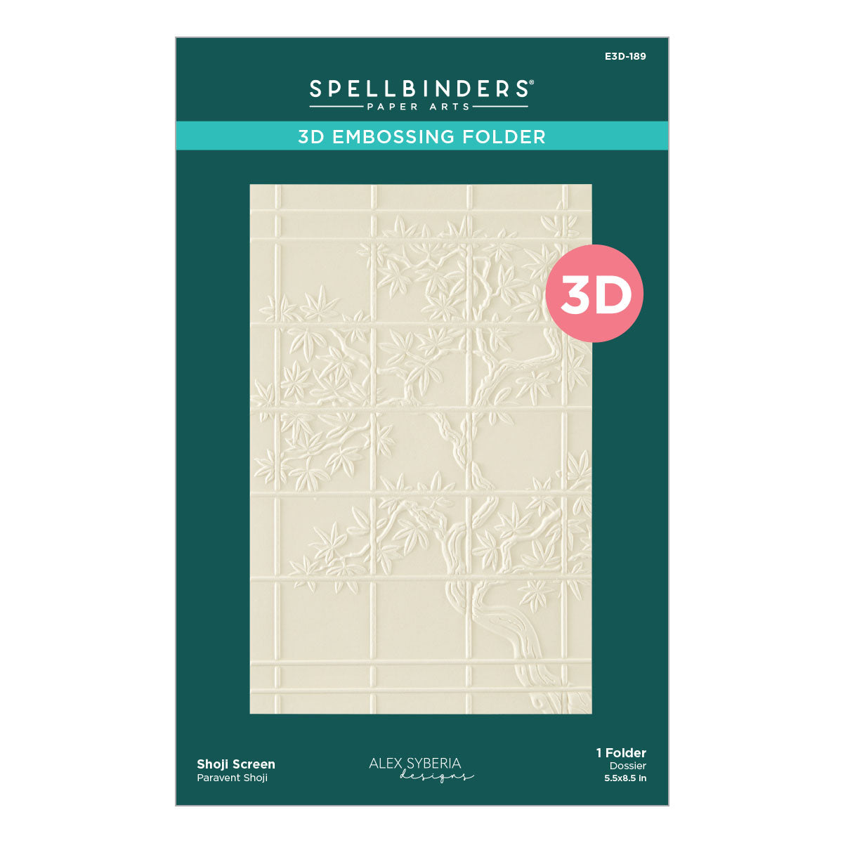 Spellbinders Shoji Screen3D Embossing Folder by Alex Syberia