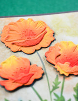 Memory box EF1027 – Playful Poppies 3D Embossing Folder & Dies