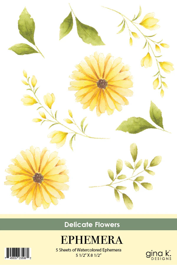 Gina K Designs EPHEMERA – Delicate Flowers (EPH02)