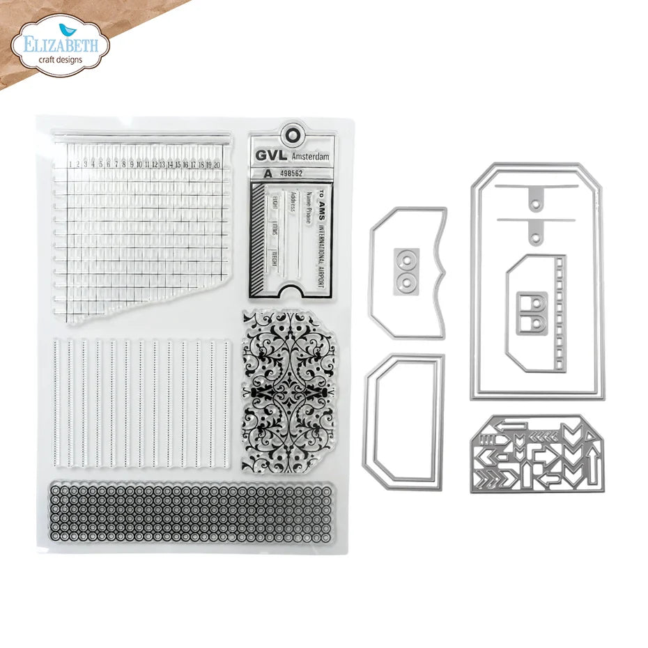 Elizabeth Craft Designs Rest & Relaxation Stamp and Die Set Layered Tags