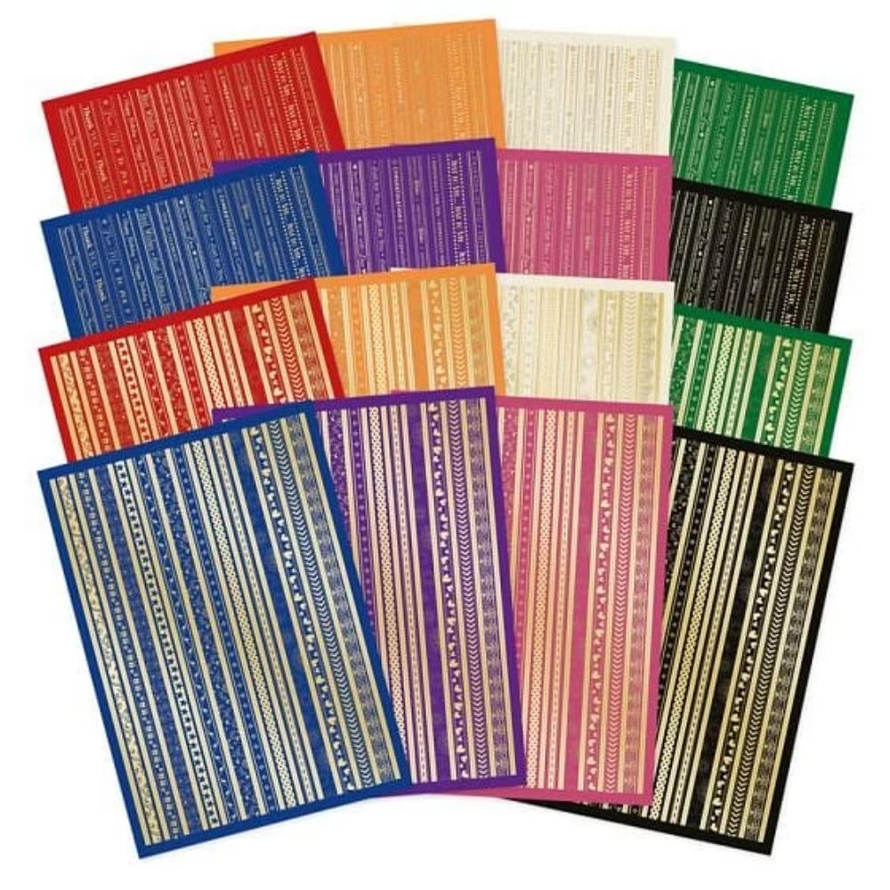 Hunkydory Crafts Essential Ribbon Borders - Gold Foiled Selection ...