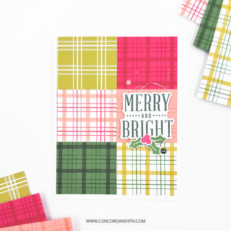 Concord & 9th Everyday Plaid Background Stamp Set (6 x 6)