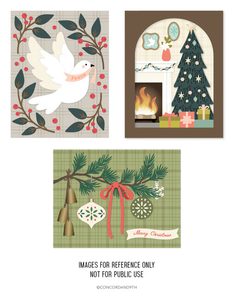 Concord & 9th Everyday Plaid Background Stamp Set (6 x 6)