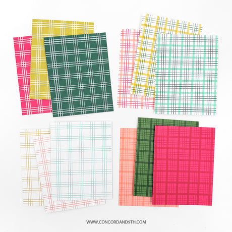 Concord & 9th Everyday Plaid Background Stamp Set (6 x 6)