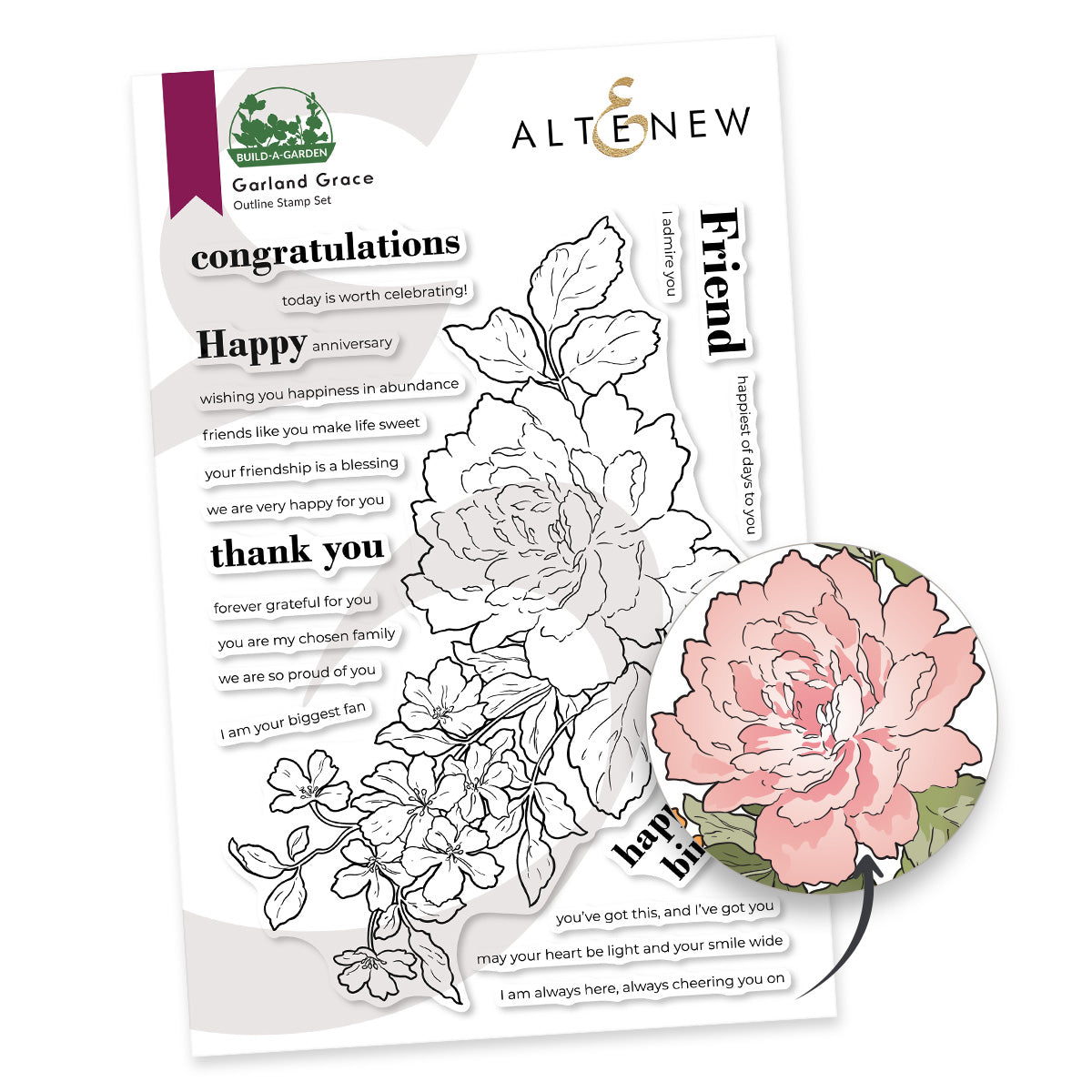 Altenew Build-A-Garden: Garland Grace & Add-on Die Bundle