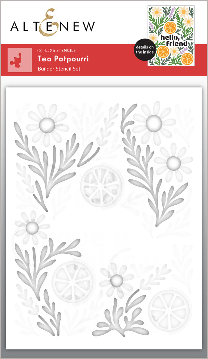 Altenew Tea Potpourri Stencil Set (5 in 1)