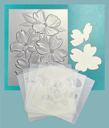 Gina K Designs BUNDLE – Fancy Dogwood 3D Embossing Folder, Layering Stencils & Die Set