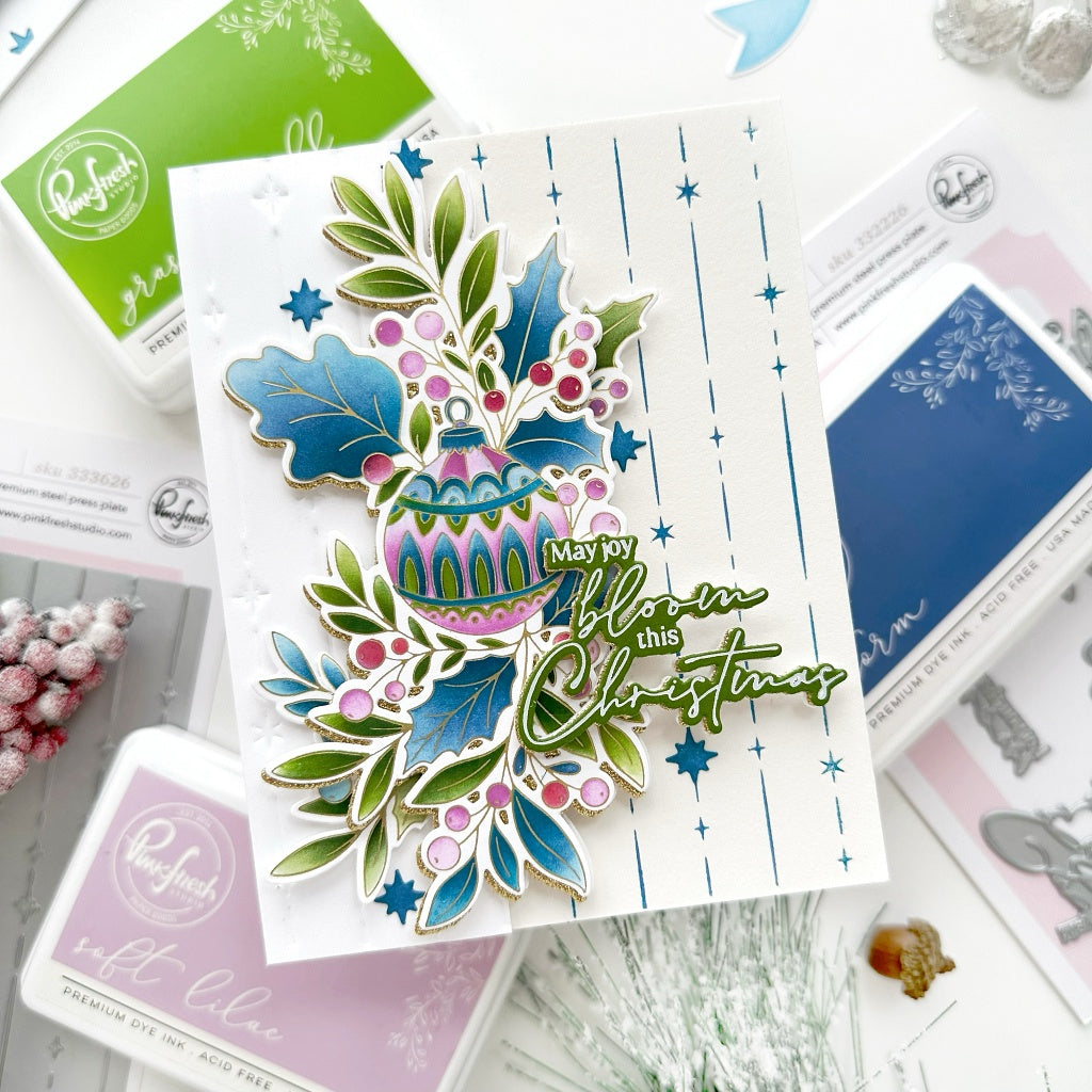 Pinkfresh Studio Festive Flourish press plate