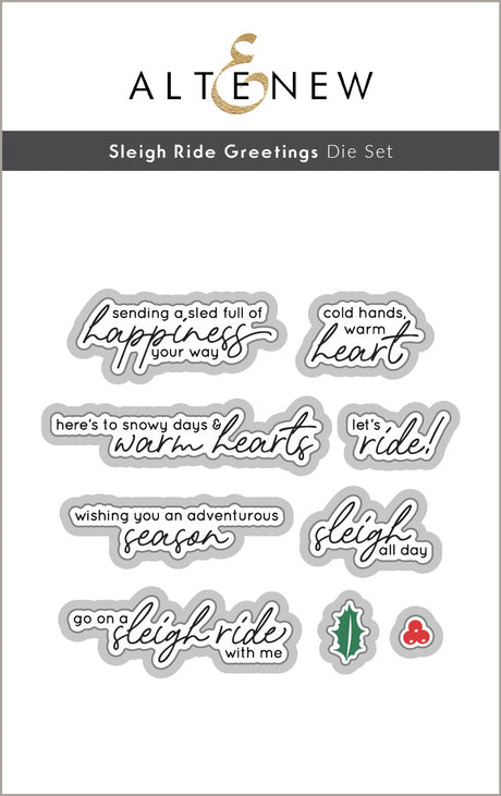 Altenew Sleigh Ride Greetings - Complete Bundle (Stamp and Die)