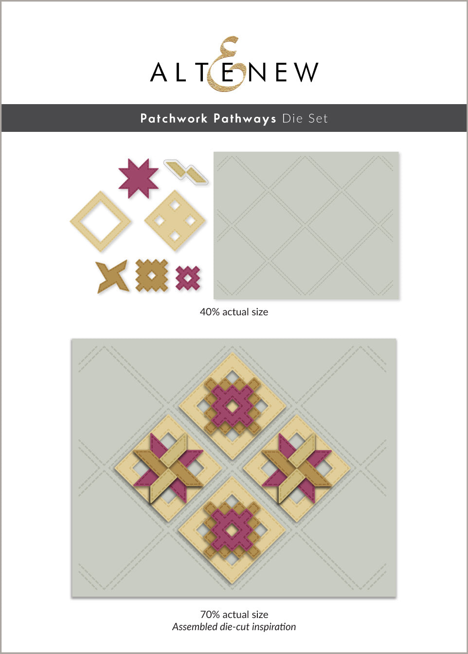 Altenew Patchwork Pathways Die Set