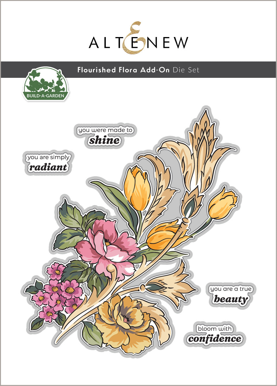 Altenew Build-A-Garden: Flourished Flora & Add-On Die Bundle