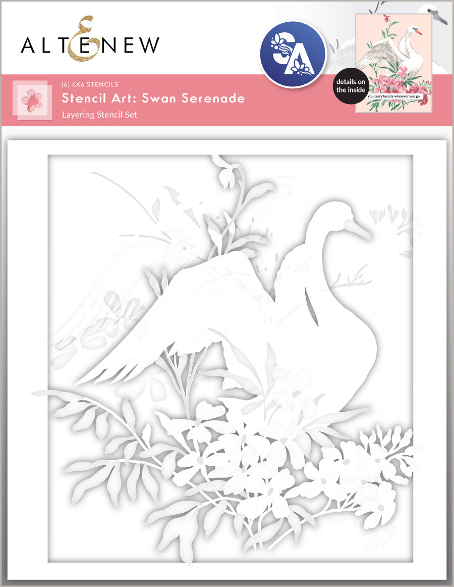 Altenew Stencil Art: Swan Serenade Layering Stencil Set (6 in 1)