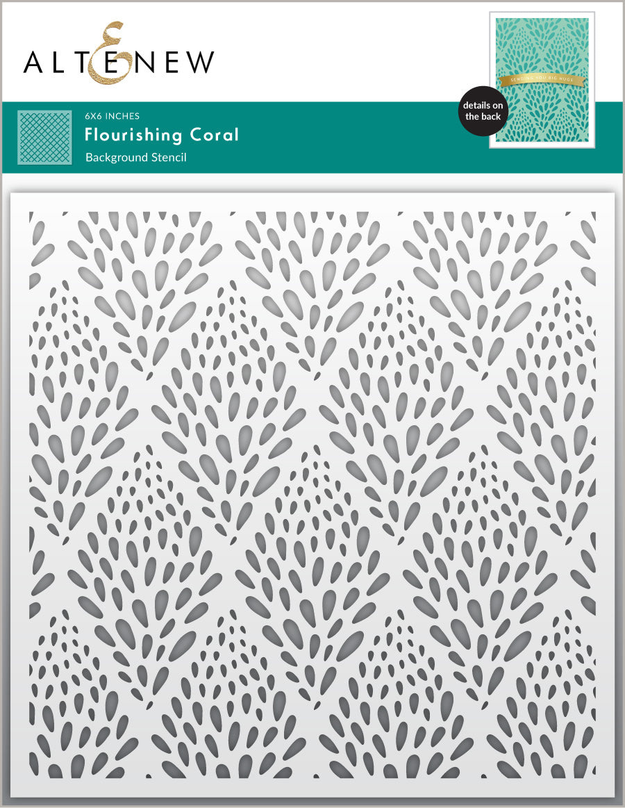 Altenew Flourishing Coral Stencil