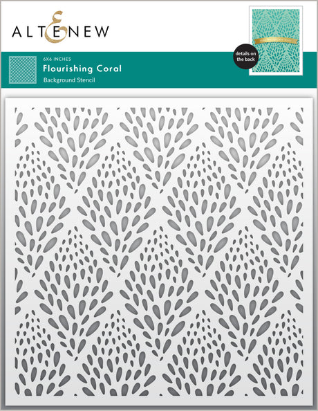 Altenew Flourishing Coral Stencil
