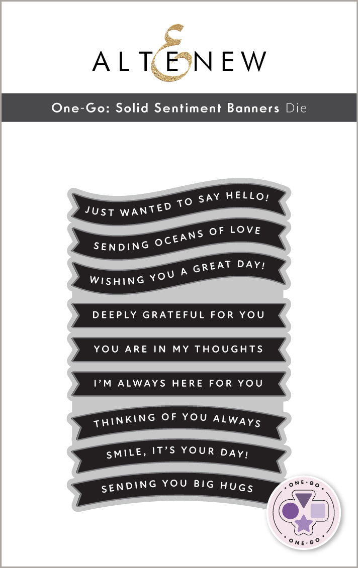 Altenew One-Go: Solid Sentiment Banners - Complete Bundle