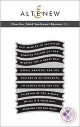 Altenew One-Go: Solid Sentiment Banners - Complete Bundle