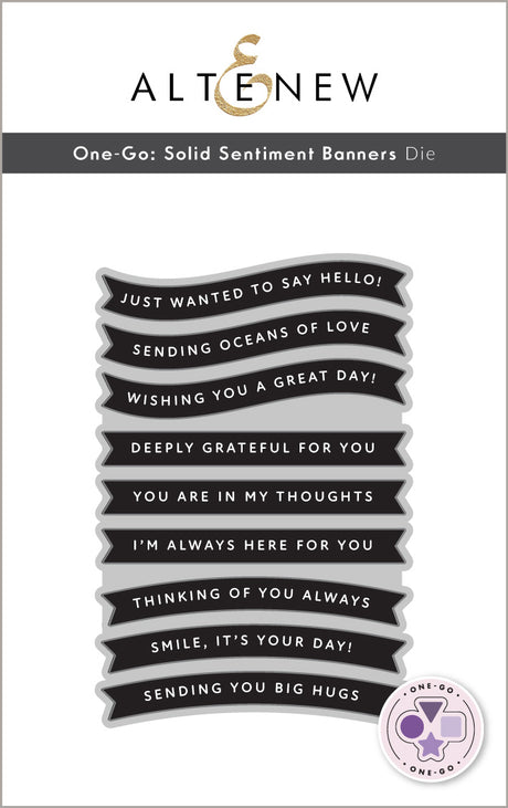 Altenew One-Go: Solid Sentiment Banners - Complete Bundle