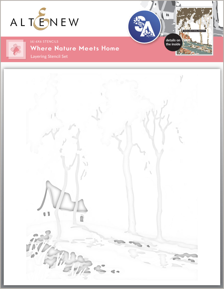 Altenew Stencil Art: Where Nature Meets Home Layering Stencil Set (6 in 1)
