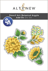 Altenew Stencil Art: Botanical Argyle & Add-on Die Bundle