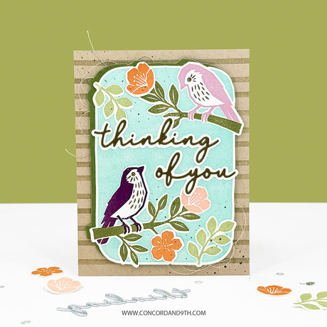 Concord & 9th Finch Friends Stamp Set (6 x 8) & Die Bundle
