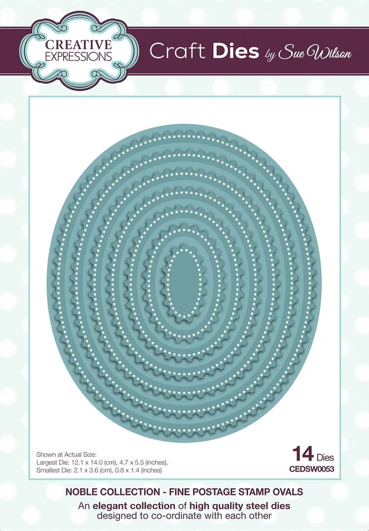 Sue Wilson Fine Postage Stamp Ovals Craft Dies