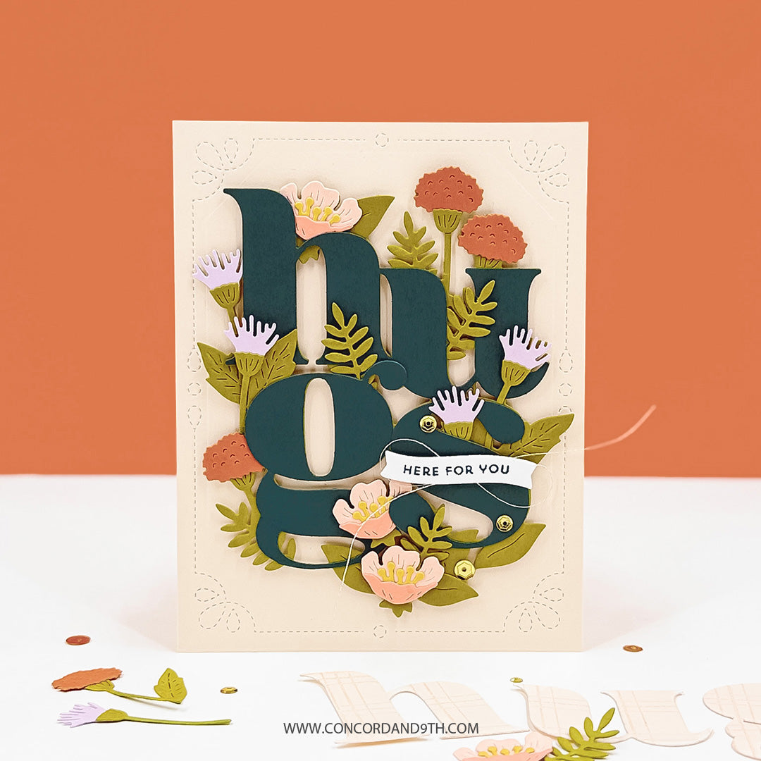 Concord & 9th Floral Embrace Stamp Set (3 x 4) & Die Bundle